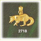 14K Gold Coyote Charm