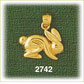 14K Gold Bunny Charm