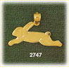 14K Gold Cotton Tail Bunny Rabbit Charm