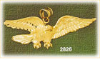 14K Gold Soaring Eagle Charm