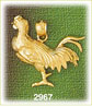 14K Gold Cock-a-doodle-do Rooster Charm