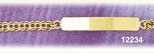 14Kt Gold Rectangle ID Baby Bracelet