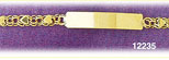 14K Gold Rectangle ID Baby Bracelet