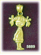 14K Gold Girl Charm