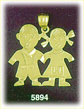14K Gold Twin Boy &amp; Girl Charm