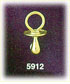 14K Gold 3D Pacifier Charm