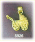 14K Gold 3-D Baby Stroller Charm