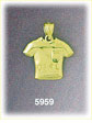 14K Gold Girl T-Shirt Charm