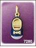 14Kt Gold Blue Enamel Baby Shoe Charm