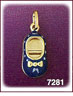 14K Gold Blue Enamel Baby Shoe Charm