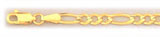 4MM 14K Gold Figaro Chain