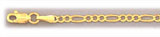 2.5MM 14K Gold Figaro Chain