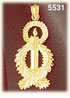 14K Gold Christmas Candle Pendant