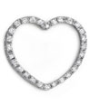14K White Gold Diamond Heart Pendant