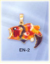 Rainbow Enamel Fish 14K Yellow Gold Enamel Charm