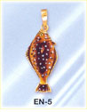 Enamel Speckled Fish 14K Yellow Gold Enamel Charm
