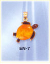 Ocean Sea Turtle 14K Yellow Gold Enamel Charm