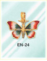 Vibrant Enamel Butterfly 14K Yellow Gold Charm
