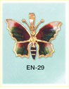 Enamel Multihued Butterfly 14K Yellow Gold Charm