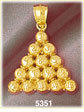 14K Yellow Gold Pool Balls Billiards Gaming Charm