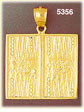 14K Yellow Gold Backgammon Board Charm