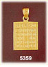 14K Yellow Gold Bingo Card Charm