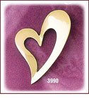 14 Karat Gold Floating Heart Charm