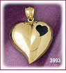 14 Kt Gold Floating Heart Charm