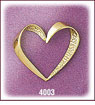 14Kt Gold Floating Heart Charm