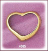 14K Solid Gold Floating Heart Charm