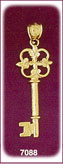 Exquisite 14Kt Gold Key Charm