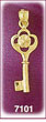 14Kt Solid Gold Key Charm