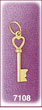 14Kt Solid Gold Heart Key Charm