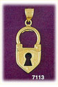 14Kt Gold Lock Charm
