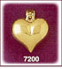 14Kt Gold 3D Heart Charm
