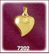 14Kt Solid Gold Puffed Heart Charm