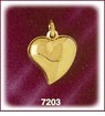 14Kt Gold Puffed Heart Charm