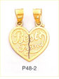 14 Karat Gold Breakaway Best Friend Charm