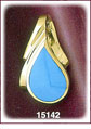 14Kt Gold Turquoise Teardrop Slide