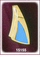 Chic 14Kt Gold Turquoise Slide