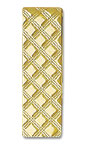 14K Gold Narrow Money Clip w/Lattice Design