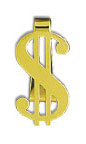 14K Gold Dollar Sign Money Clip Polished