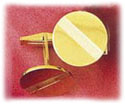 14K Gold Round Men's Cufflinks