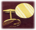 14K Gold Oval Men's Cufflinks