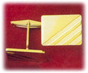 14K Gold Rectangle Men Cufflinks