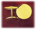 14K Gold Round Men's Cufflinks Polished