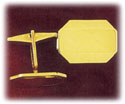 14K Gold Smooth Octagon Men's Cufflinks