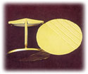 14K Gold Oval Men's Cufflinks Split Diagonal Etchings
