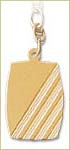 14Kt Gold Etched Keychain