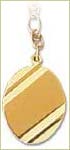 14Kt Gold Oval Keychain